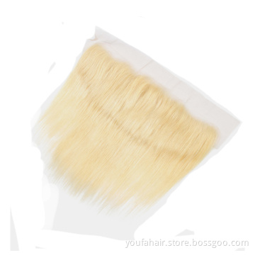 Top Quality 100% Cuticle Aligned Virgin Hair Vendor Blonde HD Lace Frontal Natural Raw Human Hair 613 Blonde Color Lace Frontal